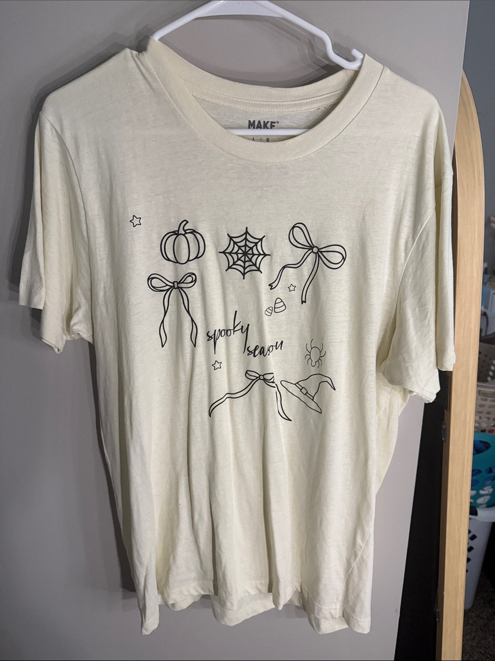 MAKE Spooky Season Graphic Tee in Cream